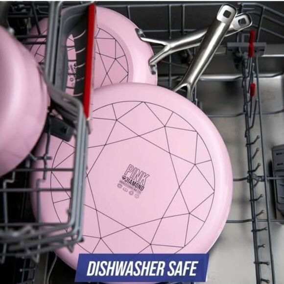 Blue Diamond Healthy Ceramic and Dishwasher Safe 12-Piece Pots and Pans - Picture 5 of 13